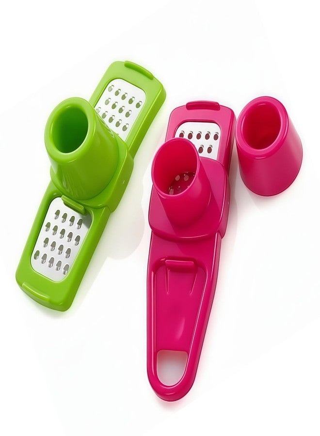 Mozff Multifunction Cutter Grater Stainless Steel Pressing Garlic Slicer, Cutter Shredder Kitchen To Garlic Slicer Stainless Steel Shredder .Kitchen Tool slicer vegetable cutter - Image 1