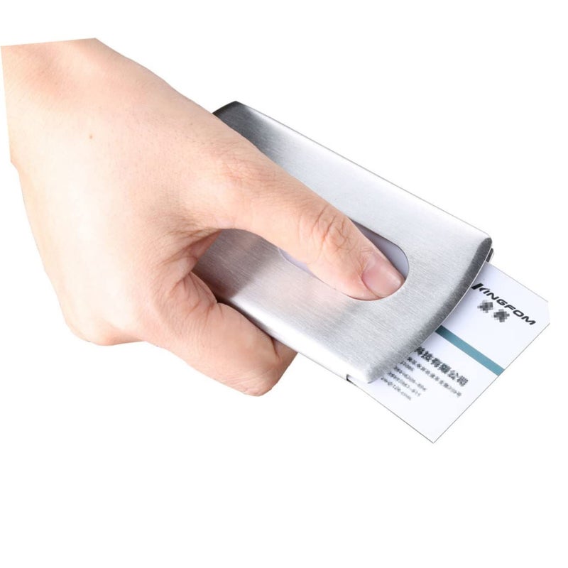 Lurrose Portable Pu Business Card Holder Sleek Design for Professionals Holds 1 Credit and Name Cards - Image 3