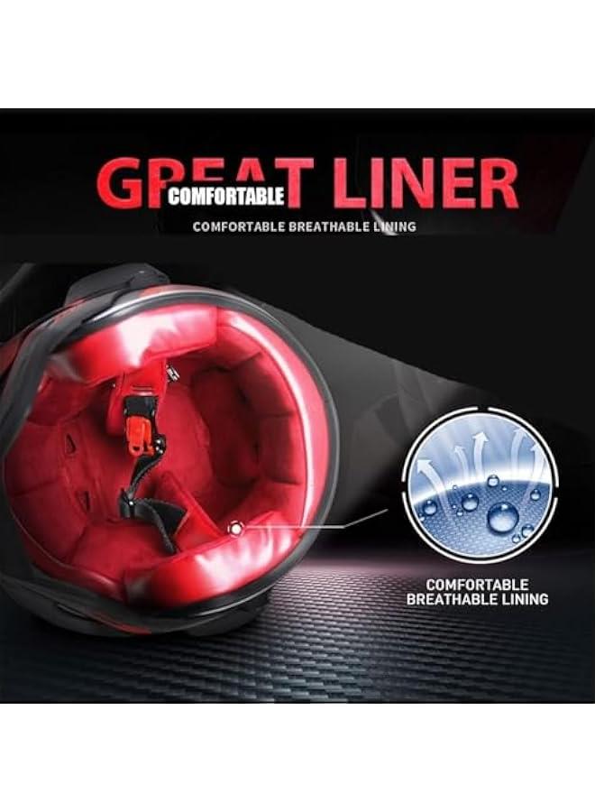 Arabest Motorcycle Helmet Motocross Full Face Moto Flip Open Helmet,Iron Man Transformers Motorbike Helmet DOT Certified B,M=57-58cm  - Image 4