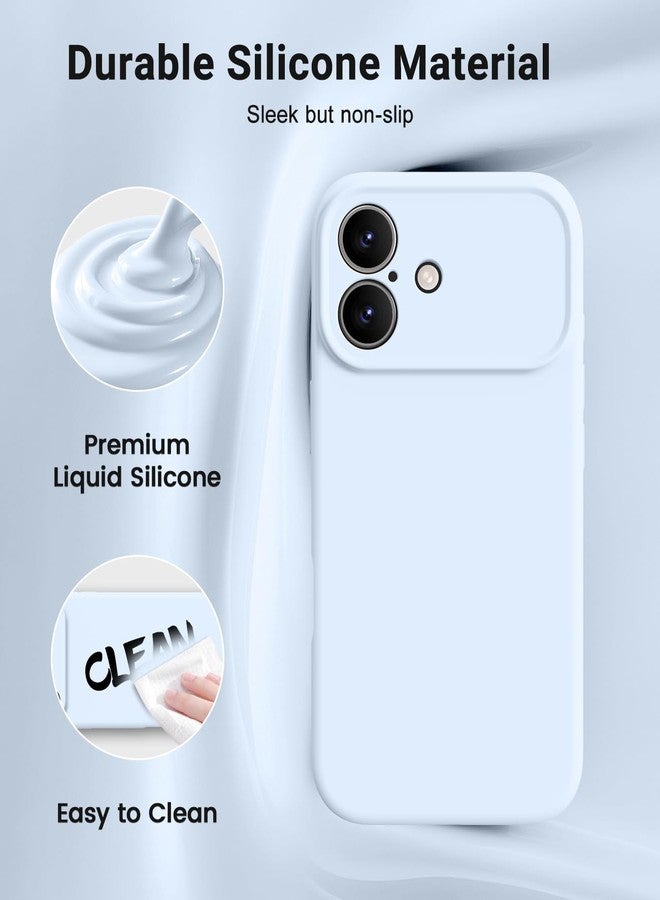 OTOFLY Magnetic for iPhone 17 Case,Compatible with Magsafe,Classic Liquid Silicone Mobile Phone Case,Integrated Camera Control Button,Anti-Scratch Microfiber Lining,Light Blue - Image 2