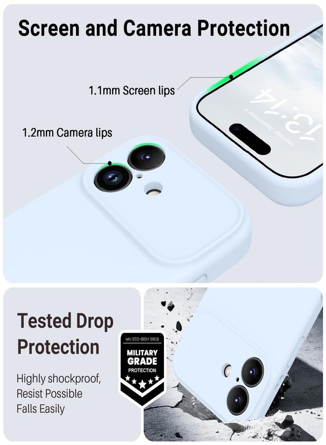 OTOFLY Magnetic for iPhone 17 Case,Compatible with Magsafe,Classic Liquid Silicone Mobile Phone Case,Integrated Camera Control Button,Anti-Scratch Microfiber Lining,Light Blue - Image 4