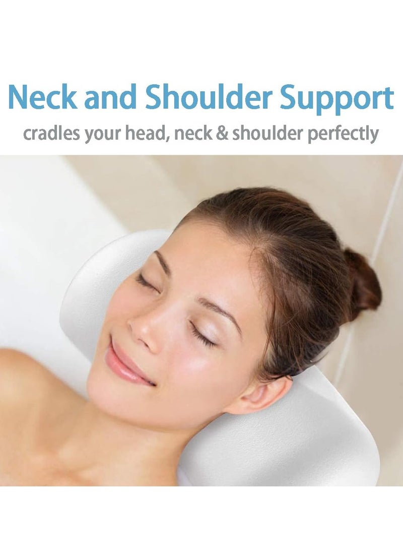 SYOSI Bath Pillow for tub, Waterproof Bath Pillows for tub Neck and Head Support, Comfortable Bath tub Pillow headrest for Soaking, Spa, Tub Pillow for Bath Accessories with Strong Non-Slip Suction Cups - Image 3