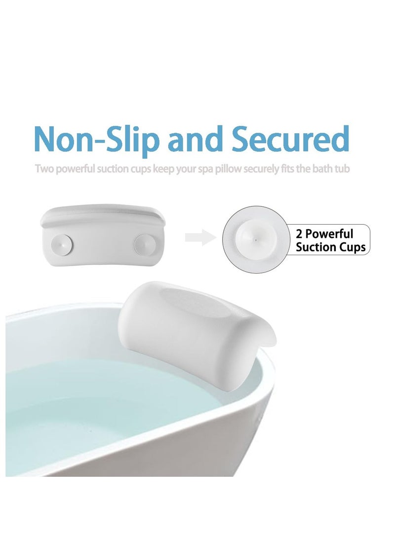 SYOSI Bath Pillow for tub, Waterproof Bath Pillows for tub Neck and Head Support, Comfortable Bath tub Pillow headrest for Soaking, Spa, Tub Pillow for Bath Accessories with Strong Non-Slip Suction Cups - Image 2