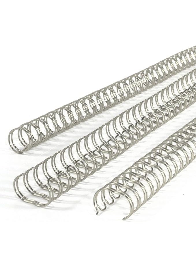 Generic Wire binding ring 9.5 mm 3:1 pitch double loop wire silver 34 holes 100pcs box - Image 1