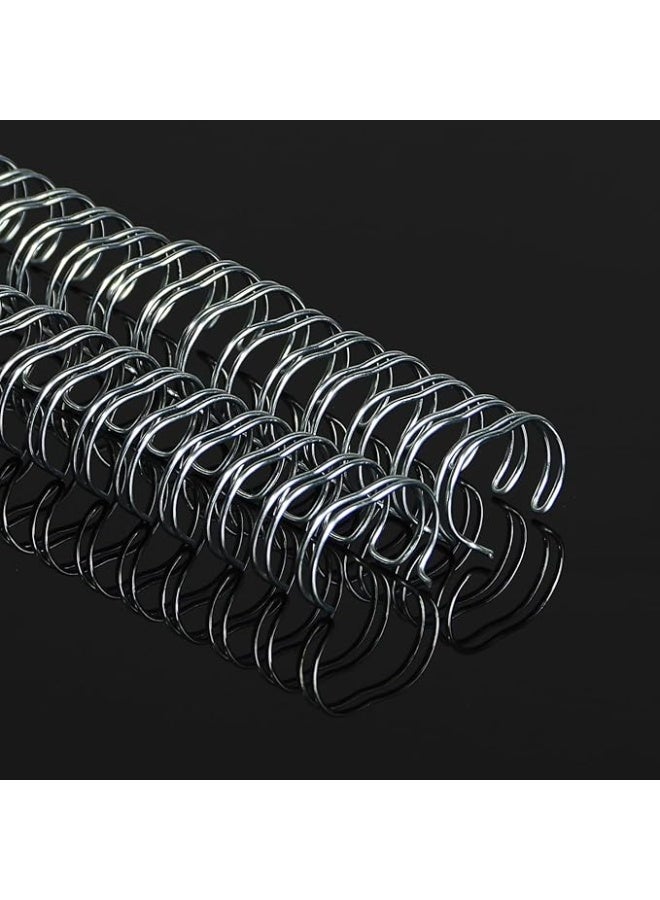 Generic Wire binding ring 9.5 mm 3:1 pitch double loop wire silver 34 holes 100pcs box - Image 4