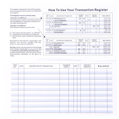 Casmonal 12 Pack Checkbook Register, Check Register Books for Personal and Work Use, Transaction Registers, Accounting Ledger Books, and Checking Account Register Books, 24/25/26 Calendars - Image 2