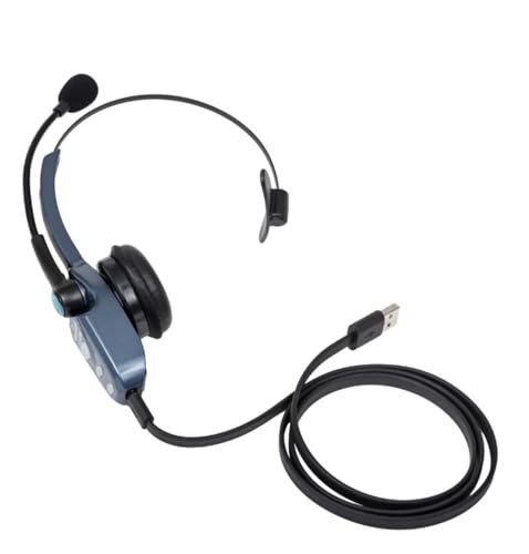 BlueParrott سماعات بلوتوث لاسلكية مونو BlueParrott B250-XTS مع إلغاء الضوضاء بنسبة 91%، سماعة رأس للطرقات مع ميكروفون، تصميم خفيف الوزن مع حزام رأس قابل للتعديل، 20 ساعة من وقت التحدث، أزرق - Image 3