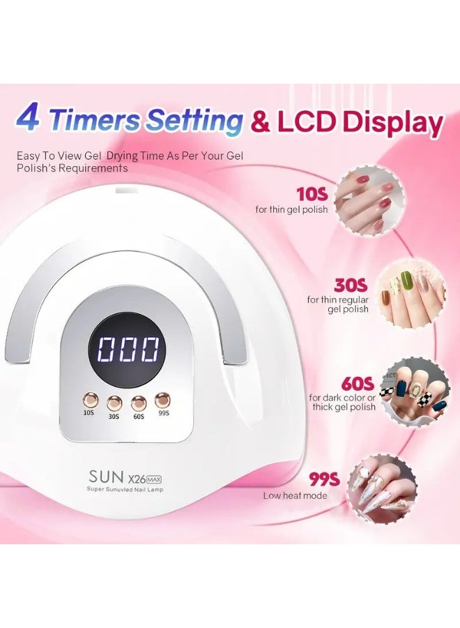 OSYA UV LED Nail Lamp, UV Light for Nails 380W Led Lamp for Gel Nails, Professional Nail Dryer 81 LEDs Automatic Sensor - Led Nail Lamp - Image 2