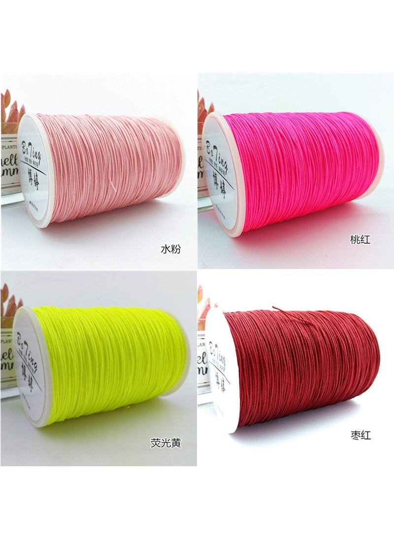 No. 72 Jade Line 500 Mi Jade Line Braided Hand Rope Handmade Rope Pendant Line Bracelet Braided Rope diy Handmade Material Gouache/Peach/Fluorescent Yellow/Zaohong/Take Note Color
