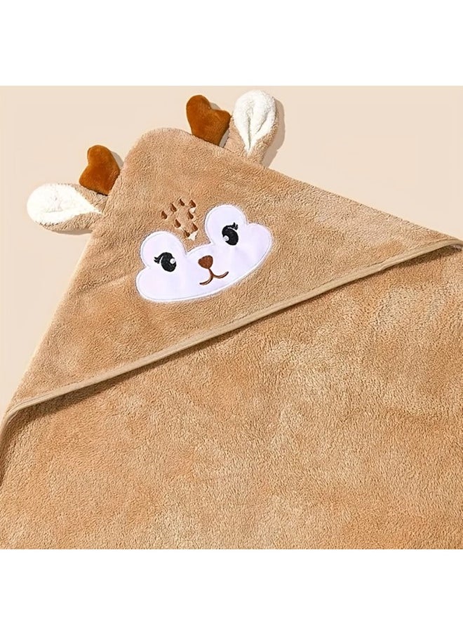 We Happy Hooded Baby Bath Towels, Cute Soft Cartoon Animal Design for Toddler, Newborns, Infants Perfect Baby Shower Gift  - Image 2