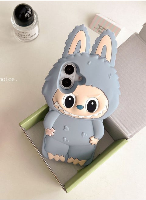 Labub cartoon cute three-dimensional phone case anti-drop cover