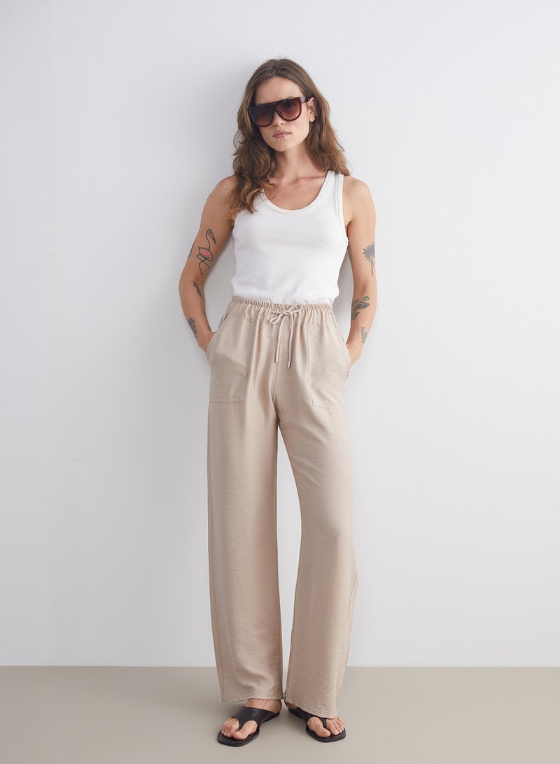 LC WAIKIKI Elasticated Waist Women's Trousers - Image 1