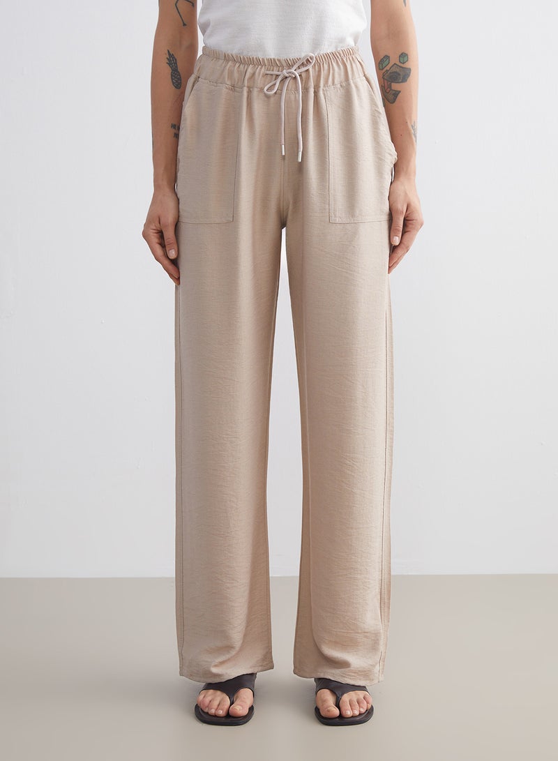 LC WAIKIKI Elasticated Waist Women's Trousers - Image 4