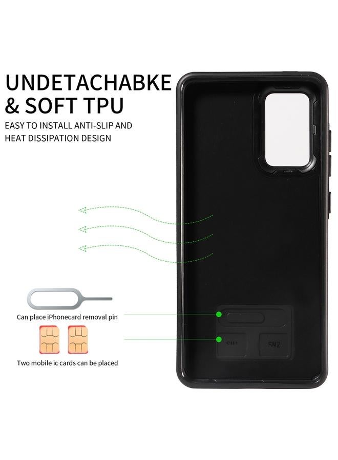 S-TOP Case For Samsung Galaxy A52 5G / 4G / A52s 5G Calf Texture Card Slot Ring Holder Phone Case - Image 3