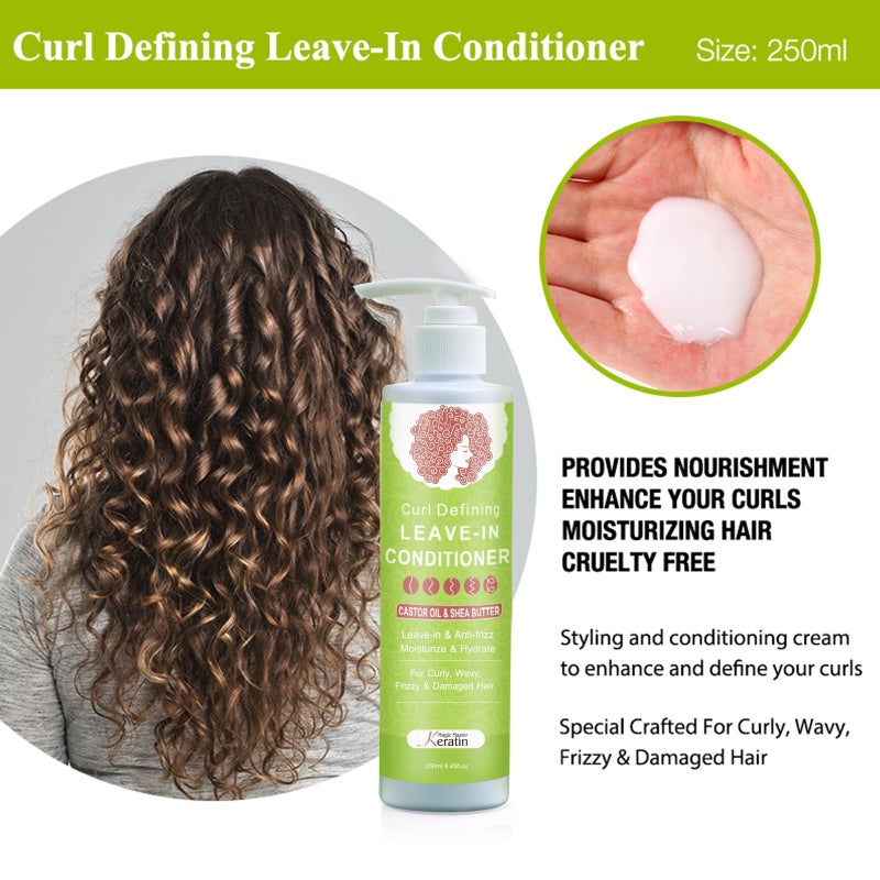 Magic Master Keratin Leave-In Conditioner Spray & Detangler, Grow Long Biotin - Anti-Frizz Deep Conditioner For Split Ends & Breakage - Caffeine & Ginseng for Curly, Dry & Damaged Hair - Image 2