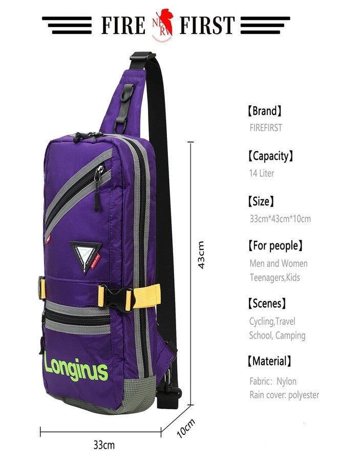 FIREFIRST Neon Genesis Evangelion Crossbody Shoulder Bag - Chest Sling Bags With a Built-in Rain Cover - Image 4