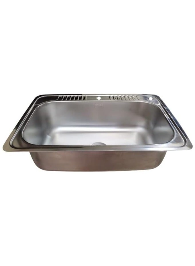 Shams Kitchen sink 50/80 cm with drain, jumbo model for large kitchens - Image 2
