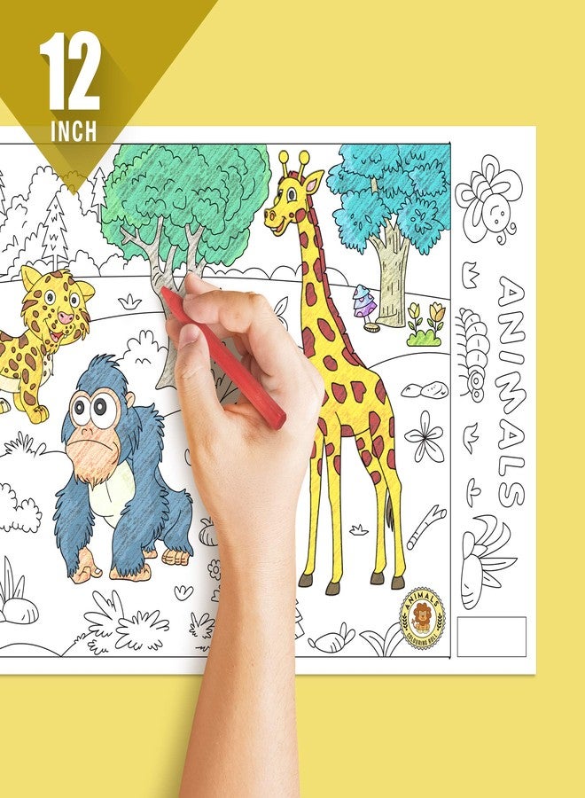 Inkmeo | Animal Wall Colouring Roll | AR Enabled | Interactive Educational Learning Chart | for Kids | of All Ages | Best Gift | Size (6 X 40 Inches) | Wildlife Awareness and Discovery - Image 3