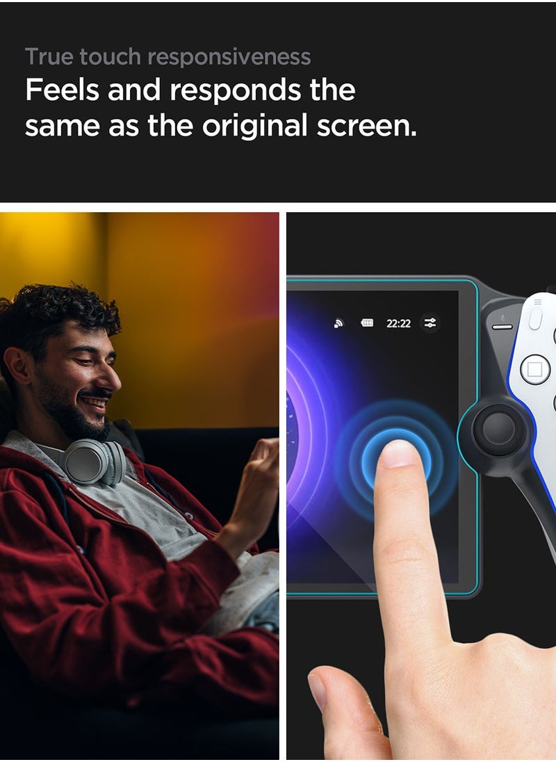 Spigen - Glastr Ez Fit for PlayStation Portal Remote Player Screen Protector Premium Tempered Glass with Easy Install Kit - Image 1