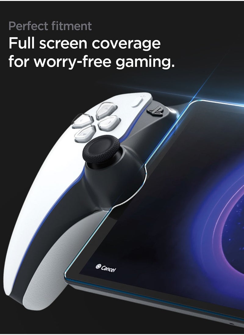 Spigen - Glastr Ez Fit for PlayStation Portal Remote Player Screen Protector Premium Tempered Glass with Easy Install Kit - Image 1