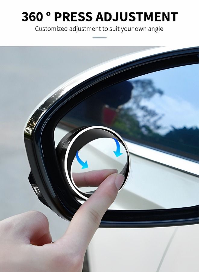 GROIC Blind Spot Car Mirror Truck 2 Pack Round Rear View Mirrors HD 360° Adjustable Wide-angle Suction Cup Design Side Blind spot Convex Universal Fit Auto Exterior Accessories  - Image 5