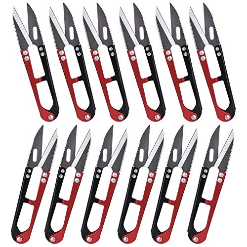 ESHATO 12 Pack Yarn Thread Craft Scissors Cutters for Sewing, 4.3 Inch Mini Small Snips Trimming Nipper for Office Home School Stitch DIY Supplies - Image 1