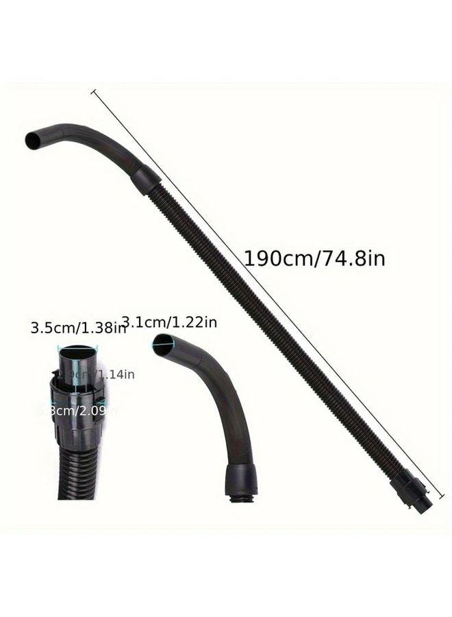 محول خرطوم مكنسة كهربائية أسود 35 ملم إلى 32 ملم، خرطوم بلاستيكي مرن متوافق مع موديلات ميديا وفيليبس وكارشر وإلكترولوكس - Image 5