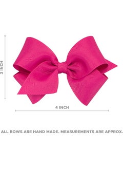 Wee Ones Wee Ones Baby Girl's Extra Small Grosgrain Bow On Matching Elastic Band, 6-24 Months, White  - Image 2