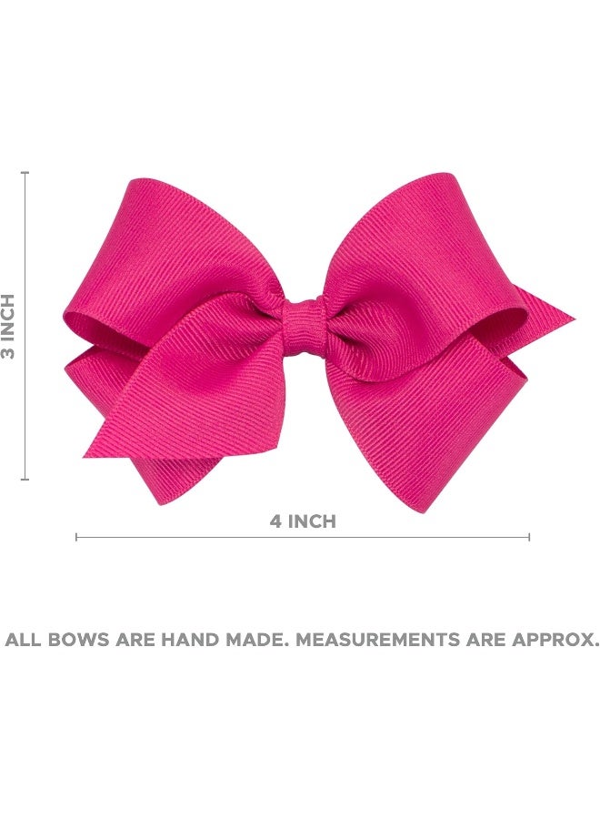 Wee Ones Wee Ones Baby Girl's Extra Small Grosgrain Bow On Matching Elastic Band, 6-24 Months, White  - Image 2