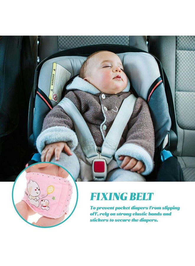 DOITOOL 3pcs Toddler Diaper Fixing Belts - Newborn Nappy Clips, Cotton Soft Navel Stickers  - Image 2