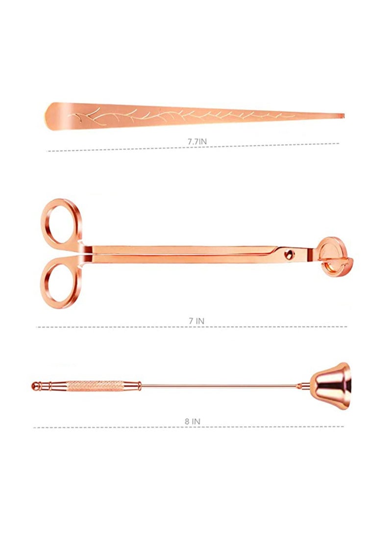 كابتن تيك 3 in 1 Candle Accessory Gift Package Set Wick Trimmer Cutter Long Handle Extinguisher Dipper - Image 3