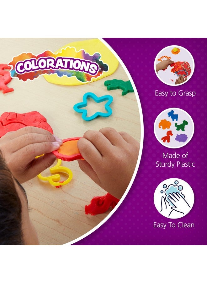 Colorations قواطع العجين بأشكال جغرافية من كولوريشنز، مجموعة من 9، 8 أشكال مختلفة ولفافة، استخدم مع عجينة اللعب، أشكال قواطع العجين، مجموعة رائعة لبدء استخدام العجين النمذجي، تعلم الأشكال - Image 2
