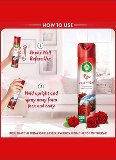 Air Wick Air Freshener Aerosol Spray - Rose 300ml Pack of 3  - Image 5