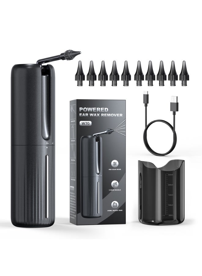KISSUN Electric Ear Wax Removal System - Water Powered Ear Cleaner with 4 Pressure Modes & USB Rechargeable - Image 1