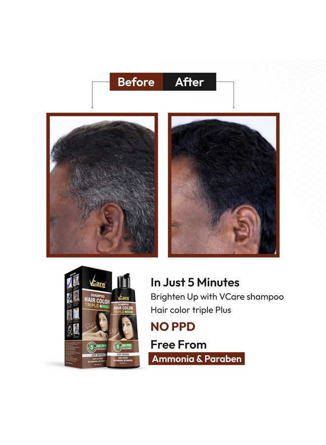 في كير شامبو تلوين الشعر للرجال والنساء، 180 مل، بني غامق | بدون أمونيا | لون شعر يدوم طويلاً | تغطية 100% للشعر الرمادي | لون شعر سهل الاستخدام في المنزل - Image 3