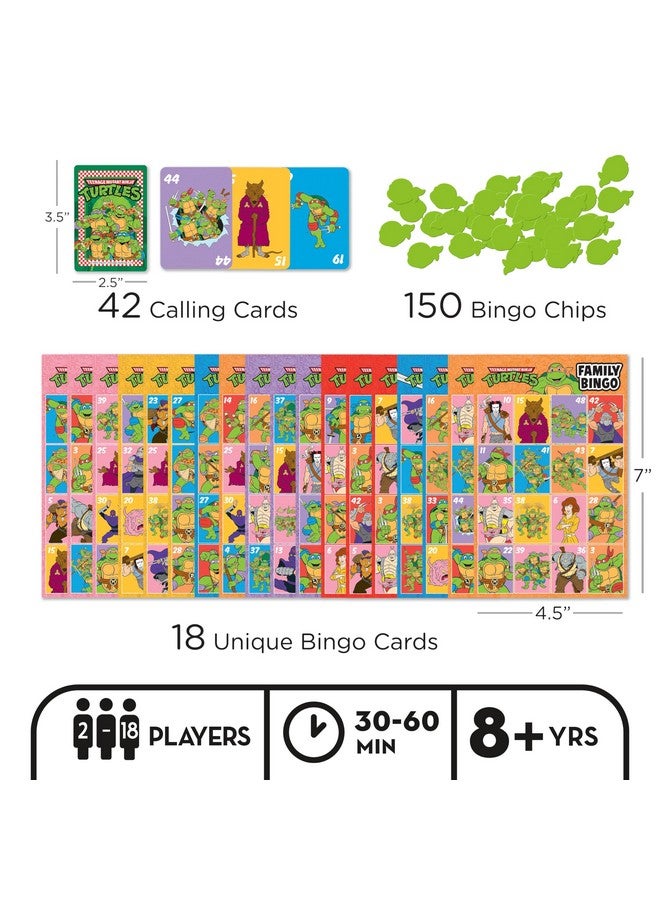 Aquarius AQUARIUS Teenage Mutant Ninja Turtles Bingo Game - Fun Family Party Game for Kids, Teens and Adults - Entertaining Family Game Night Gift - Officially Licensed TMNT Merchandise - Ages 6 and Up - Image 2