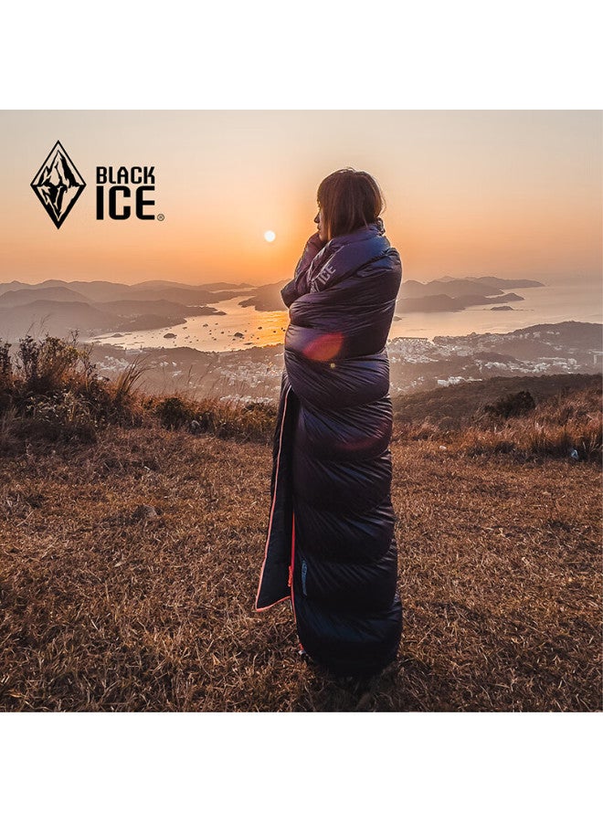 Black Ice Blackice A Series Envelope-style Down Sleeping Bag For Adults, Outdoor Camping, Duck Down Sleeping Bag, A700 , Blue, L - Image 3