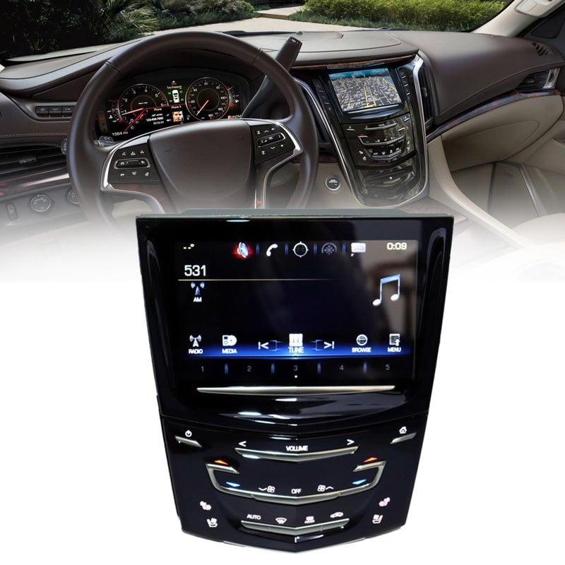 Generic Dasbecan Touch Screen Navigation Radio GPS Assembly CUE System, Infotainment Display Module with Cooled Seat Compatible with 2013-2020 Cadillac Escalade ATS CTS SRX XTS ELR Replace 23106488 23243166 - Image 1