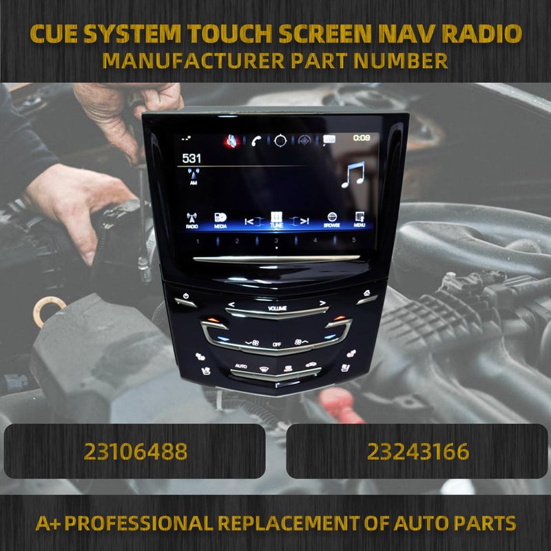 Generic Dasbecan Touch Screen Navigation Radio GPS Assembly CUE System, Infotainment Display Module with Cooled Seat Compatible with 2013-2020 Cadillac Escalade ATS CTS SRX XTS ELR Replace 23106488 23243166 - Image 2