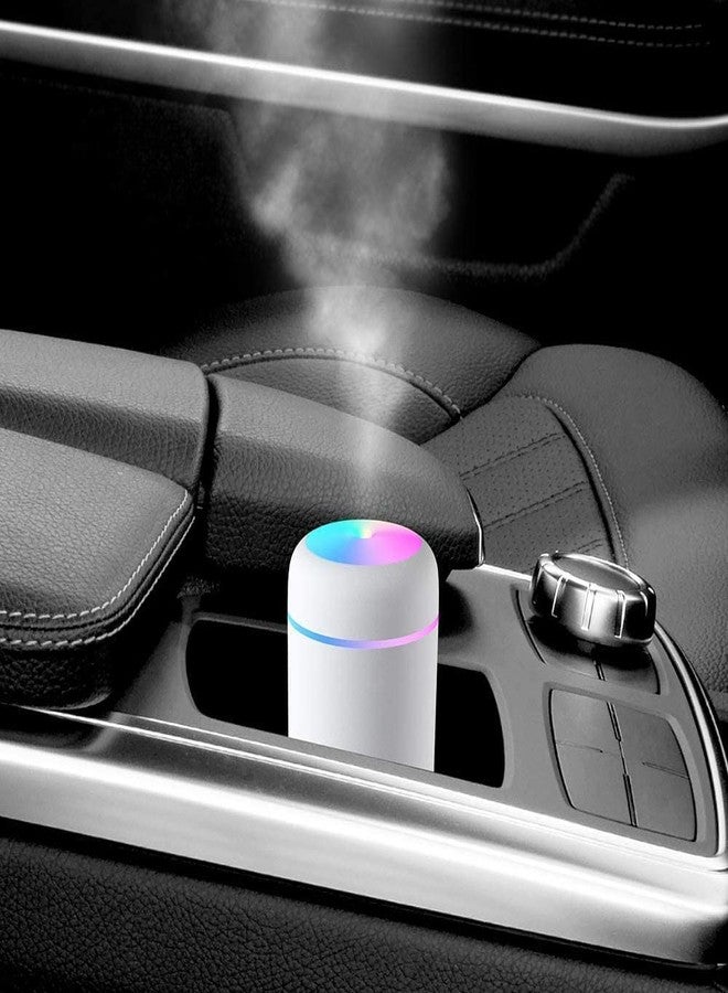 SCILLA Colorful Mini Air Diffuser, 7-Color night lights,USB Humidifier for Car,Desk Humidifier for Office Room,Car&Bedroom Décor(300ml) (White) - Image 4