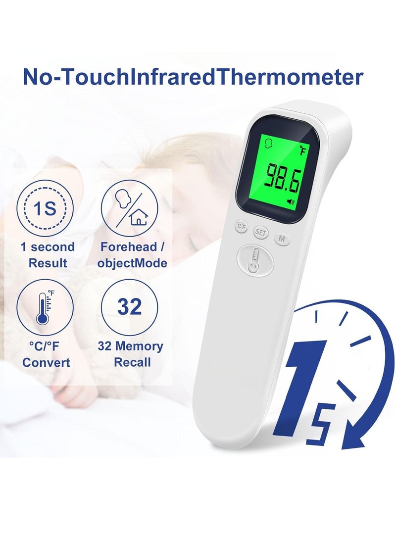 Infrared Digital Non-Contact Forehead Thermometer For Adults And Kids, 3-Color Heating Alarm, 2-In-1 Forehead And Object Mode - Image 4