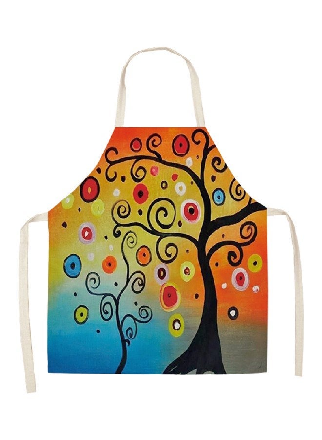 NIBEMINENT Printed Household Apron Orange/Yellow/Black 68 x 55cm