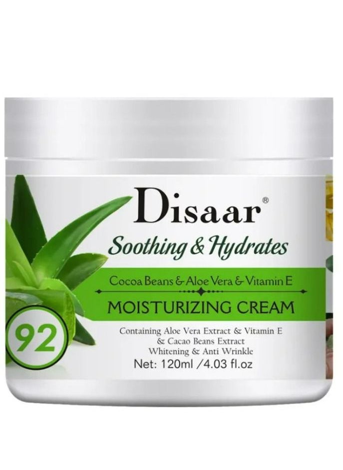 Disaar - moisturizing cream with aloe juice deep moisturizing moisturizing cream cocoa beans & Aloe Vera & vitamin 120 ml - Image 1