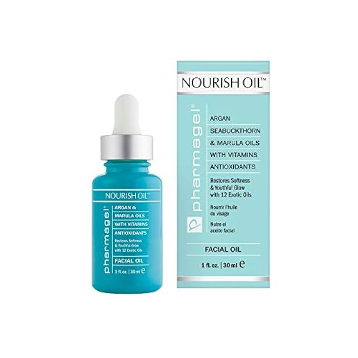Pharmagel Nourish Facial Oil | Anti Aging Face Oil with 12 Exotic Oils including Avocado and Rosemary Seed | Dry Skin Relief | 1.0 fl. oz. - Image 1