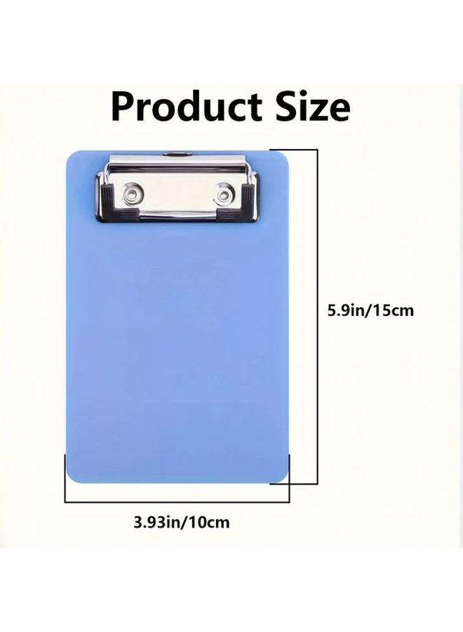 Blue Mini Clipboard Portable Notebook Writing Surface Durable PP Material For Students Professionals - Image 3