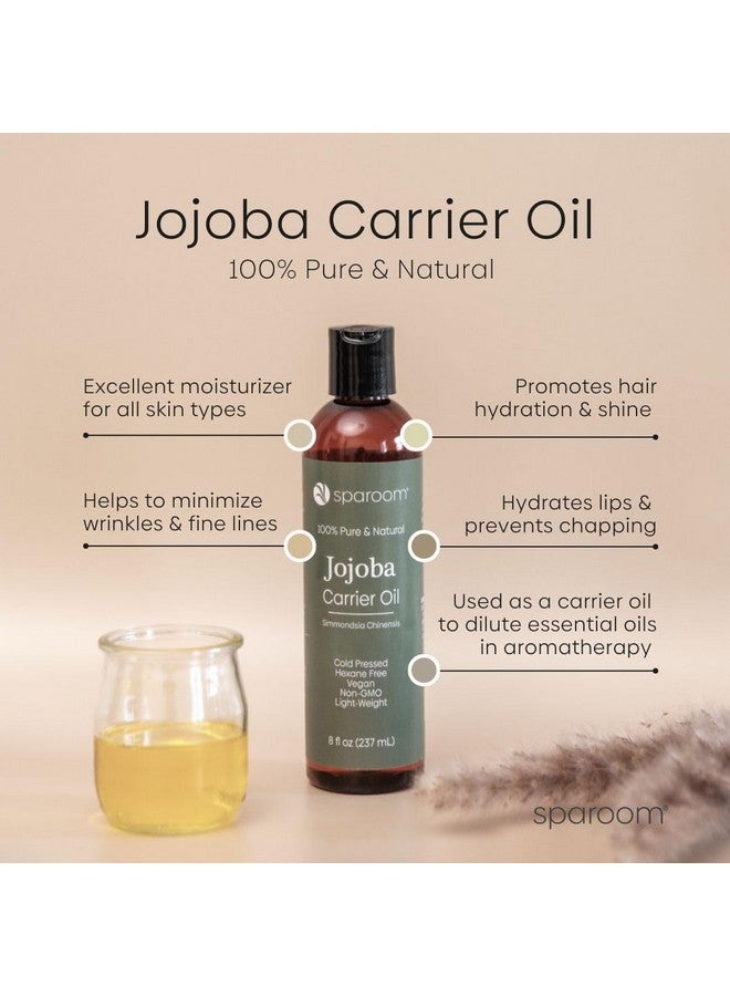 سيا روم زيت ناقل نقي وطبيعي 100%، مرطب للشعر والبشرة، العلاج العطري وقاعدة زيت التدليك للزيوت العطرية، 8 أونصة من زيت الجوجوبا - Image 2