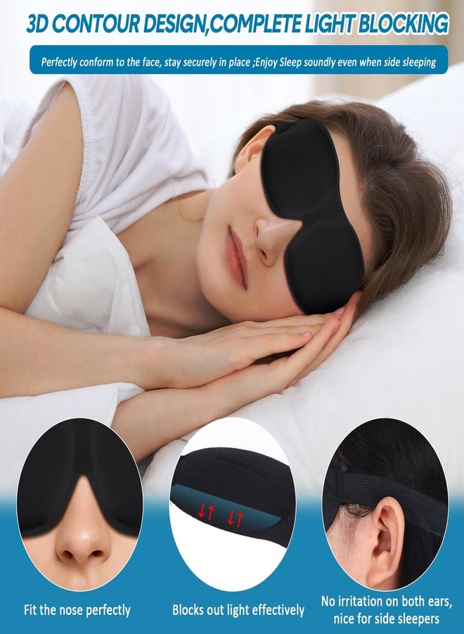 قناع النوم Chicingyou 50، قناع نوم ثلاثي الأبعاد معتم، قناع نوم ليلي، مناسب لمن ينامون على الجانب، مع وصلات رموش، غطاء للعين بدون ضغط، مزود بحزام قابل للتعديل، للرجال والنساء، أساسيات - Image 4