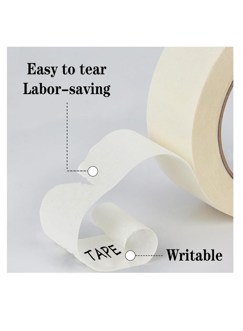 ECVV Premium Masking Tape, 6 Roll 2 Inch X 20 Yards General Purpose Paper Tape For Painting, Labeling, Marking, Gardening, Packaging, Artworks, Schools, Office, Garage, Factory, Industrial Uses - Image 5
