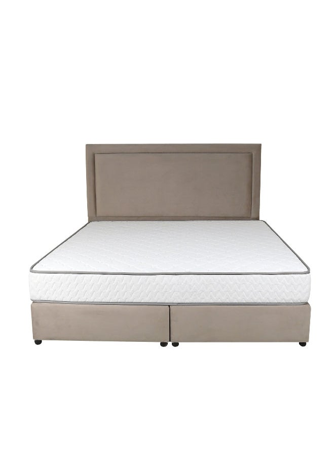 Bed and Mattress Zone Velvetine Upholstered Bed 200 X 200 Super King Size Muted Pink Color  - Image 1