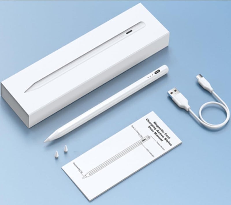 AJUK Stylus Pencil Compatible with iPad with Fast Charging, Palm Rejection, Magnetic Design, Tilt Sensitivity, Two Replacement nibs & Long Battery Life Touch Stylus Pen - Image 2